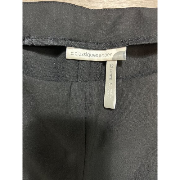 Classiques Entier Black Wool Skinny Midtown Fit Pants 12 Petite - Picture 8 of 15